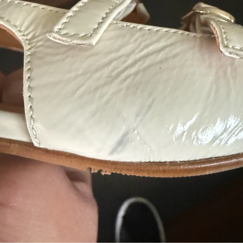 Sezane Paula Babies Shoes Cream Patent leather size 38 7.5 - Picture 8 of 12